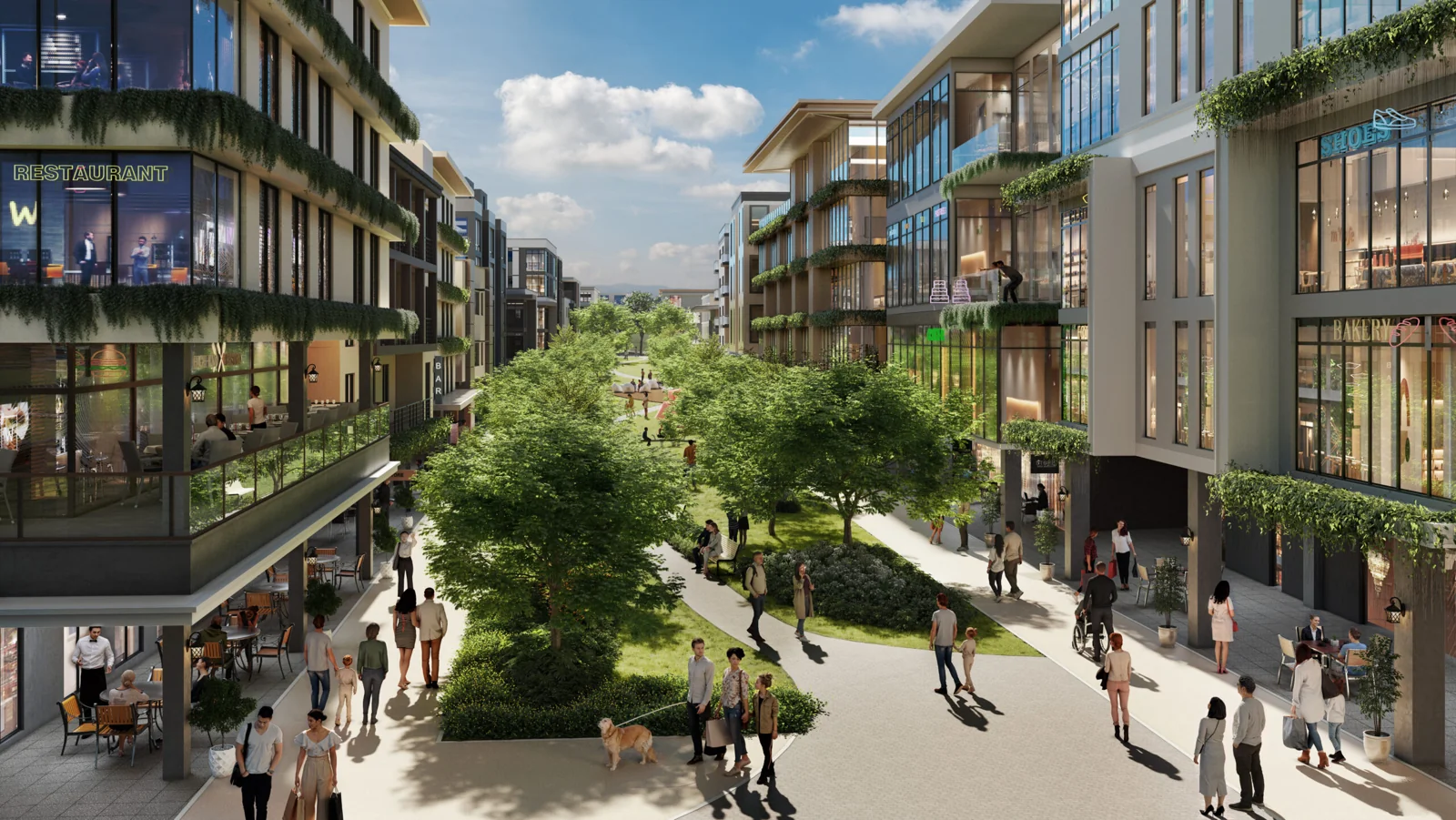 Developer marketing imagery for Areza. Confirm current site condition; proposed designs and model presentations are illustrative.