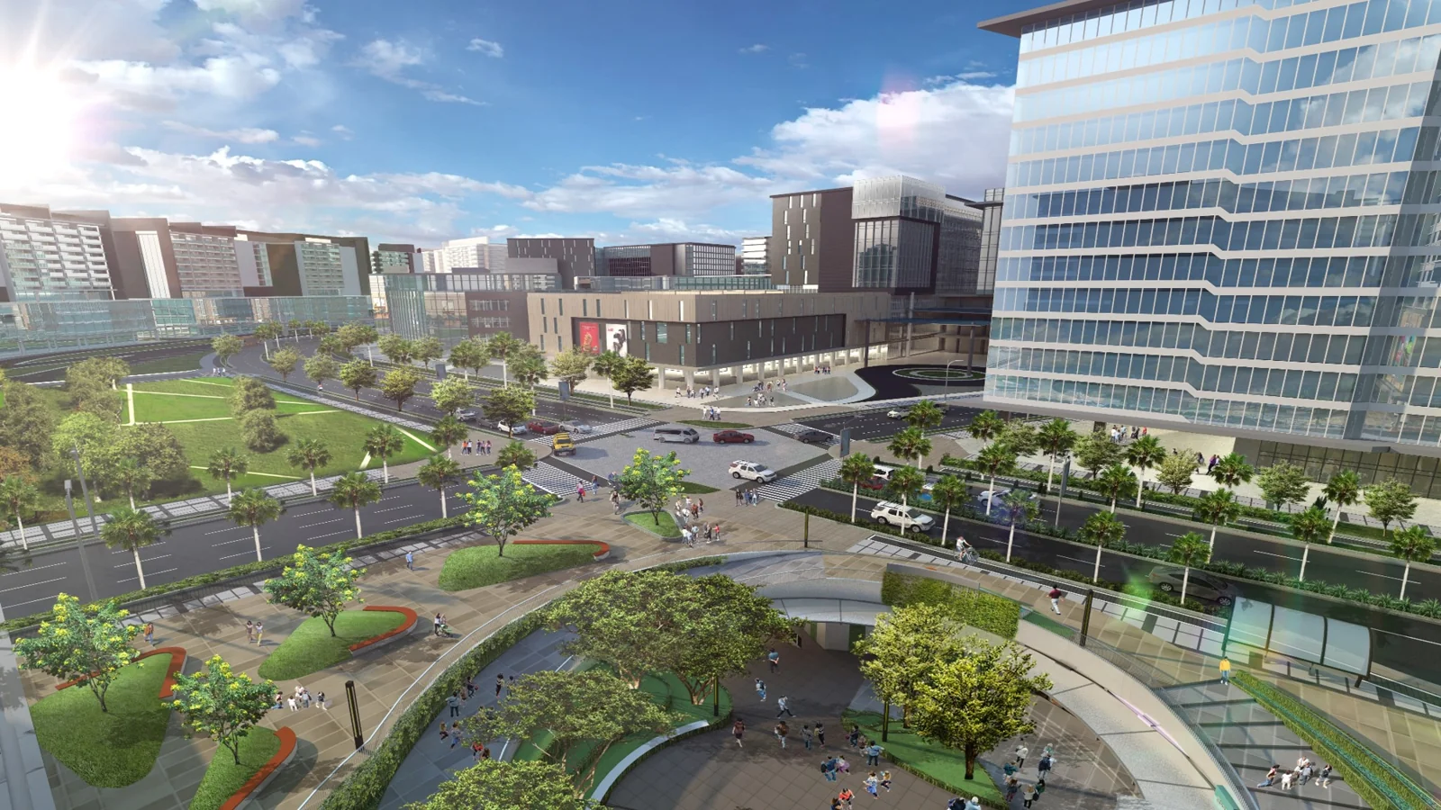 Developer marketing imagery for Arca South. Confirm current site condition; proposed designs and model presentations are illustrative.