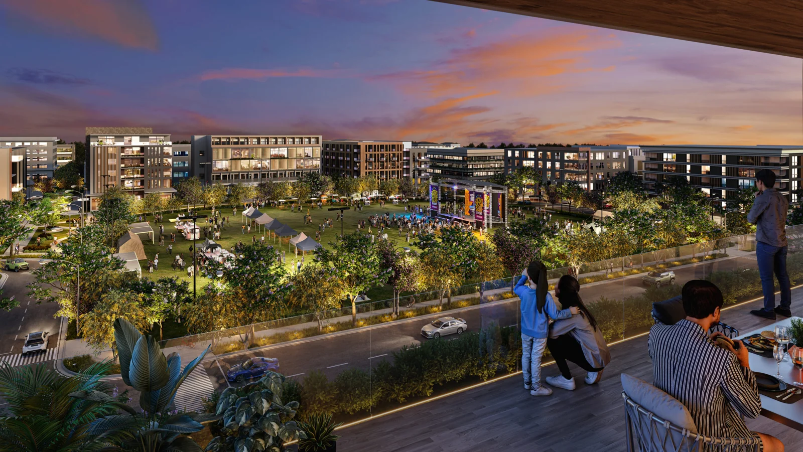 Developer marketing imagery for Areza. Confirm current site condition; proposed designs and model presentations are illustrative.