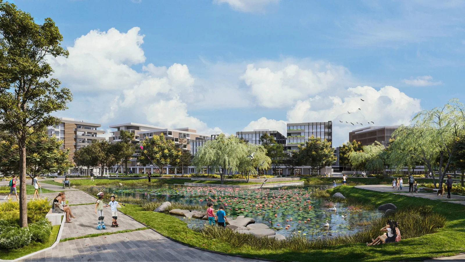 Developer marketing imagery for Ascenda. Confirm current site condition; proposed designs and model presentations are illustrative.