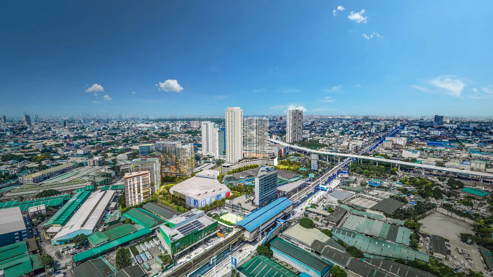Developer marketing imagery for Cloverleaf. Confirm current site condition; proposed designs and model presentations are illustrative.