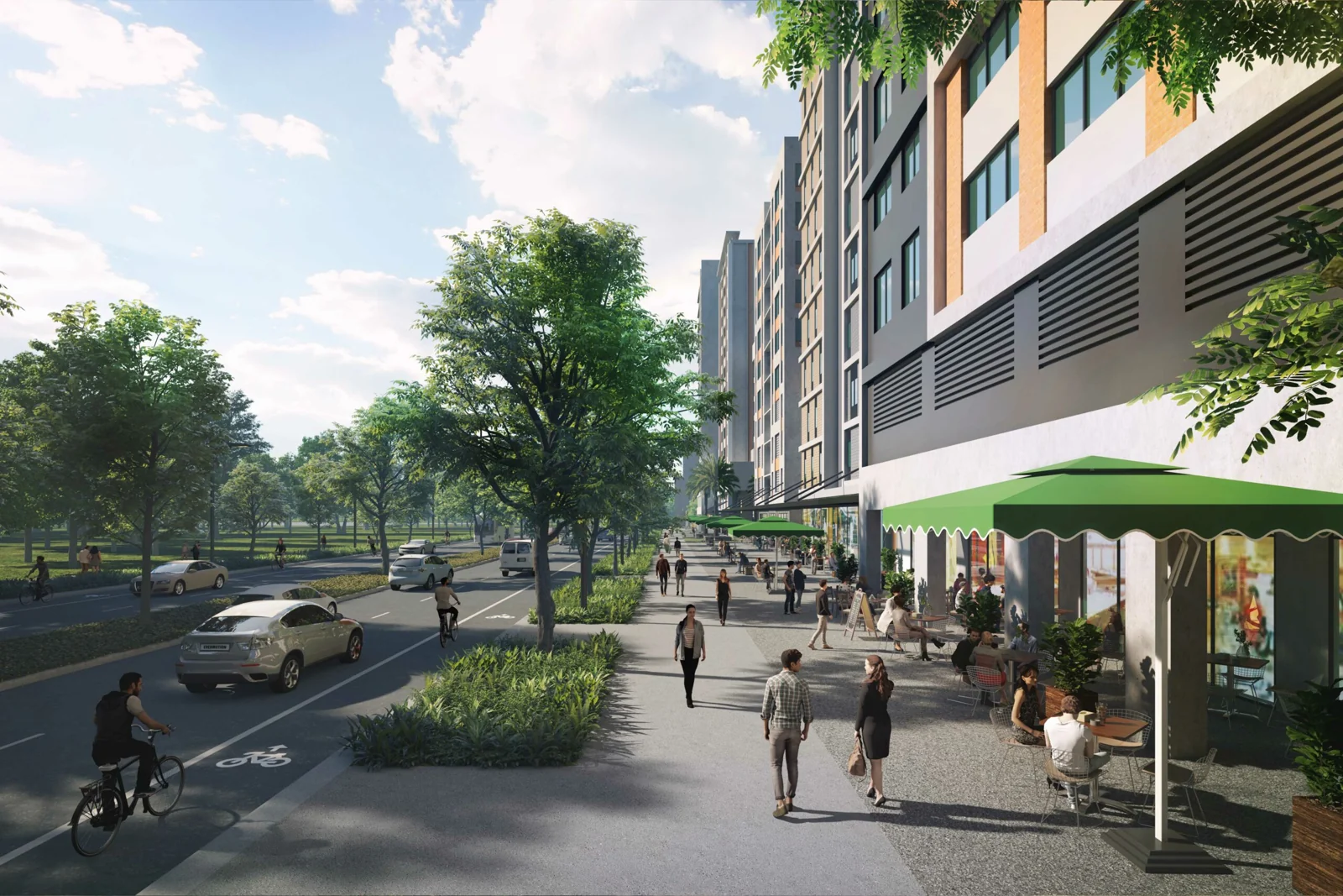 Developer marketing imagery for Vermosa. Confirm current site condition; proposed designs and model presentations are illustrative.